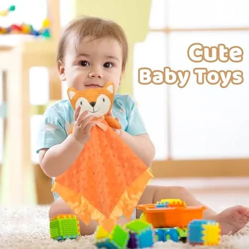 Pro Goleem Fox Security Blanket 40cm x 40cm (16" x 16") | Soft Baby Lovey for Newborns & Toddlers thumbnail 4