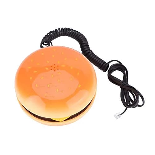 Zerone Hamburger Phone | Novelty Retro Landline with Voice Dial & Flash Function (11x11x6.5cm, 288g) thumbnail 7