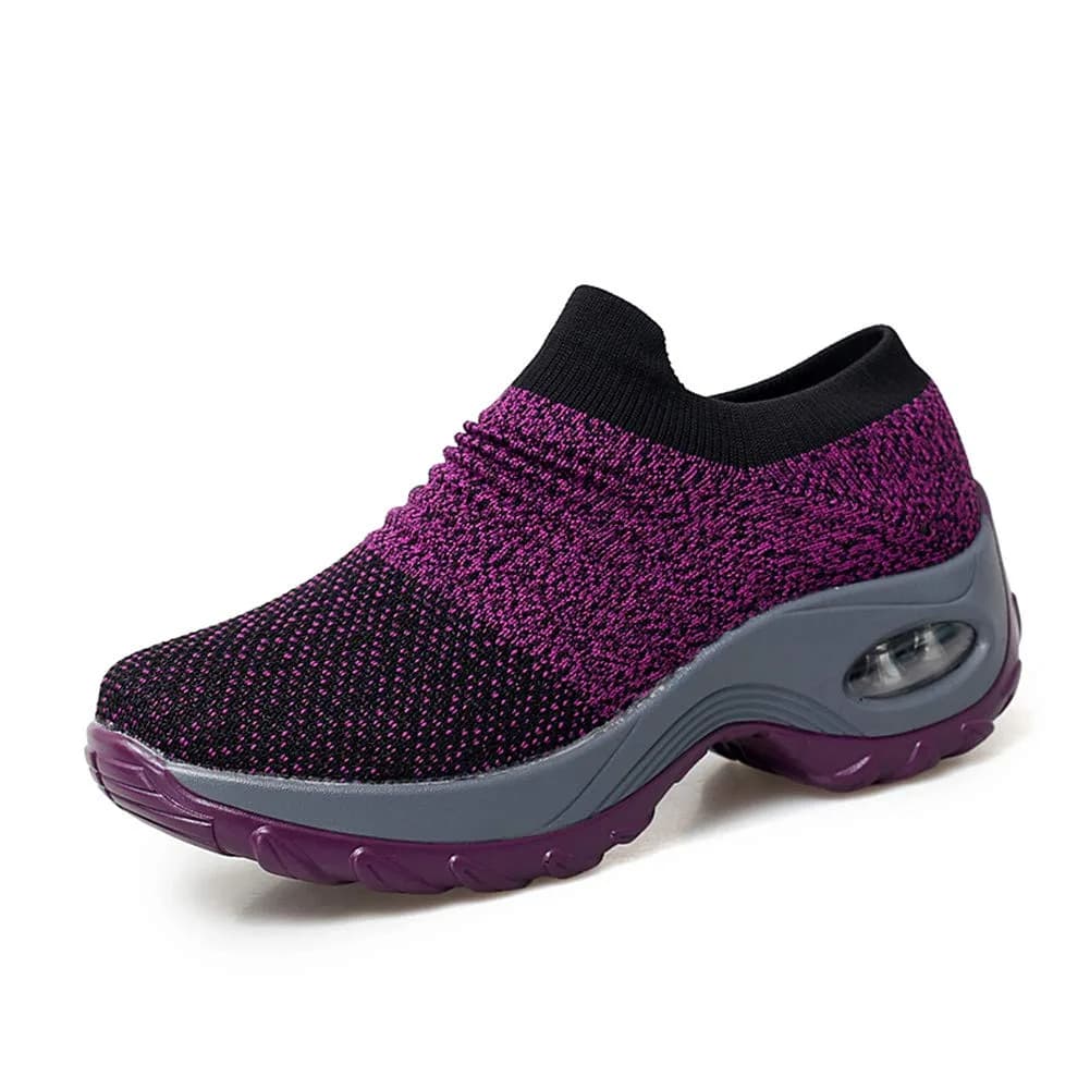 LEADER SHOW Women's Slip-On Shoes 5 | Casual Comfort with Platform Heel