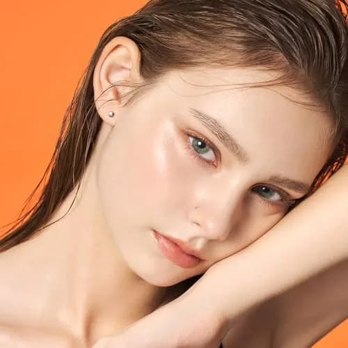 TGNEL Hexagon Stud Earrings for Sensitive Ears | 3.7mm Titanium Hypoallergenic Cartilage Helix Piercing thumbnail 4