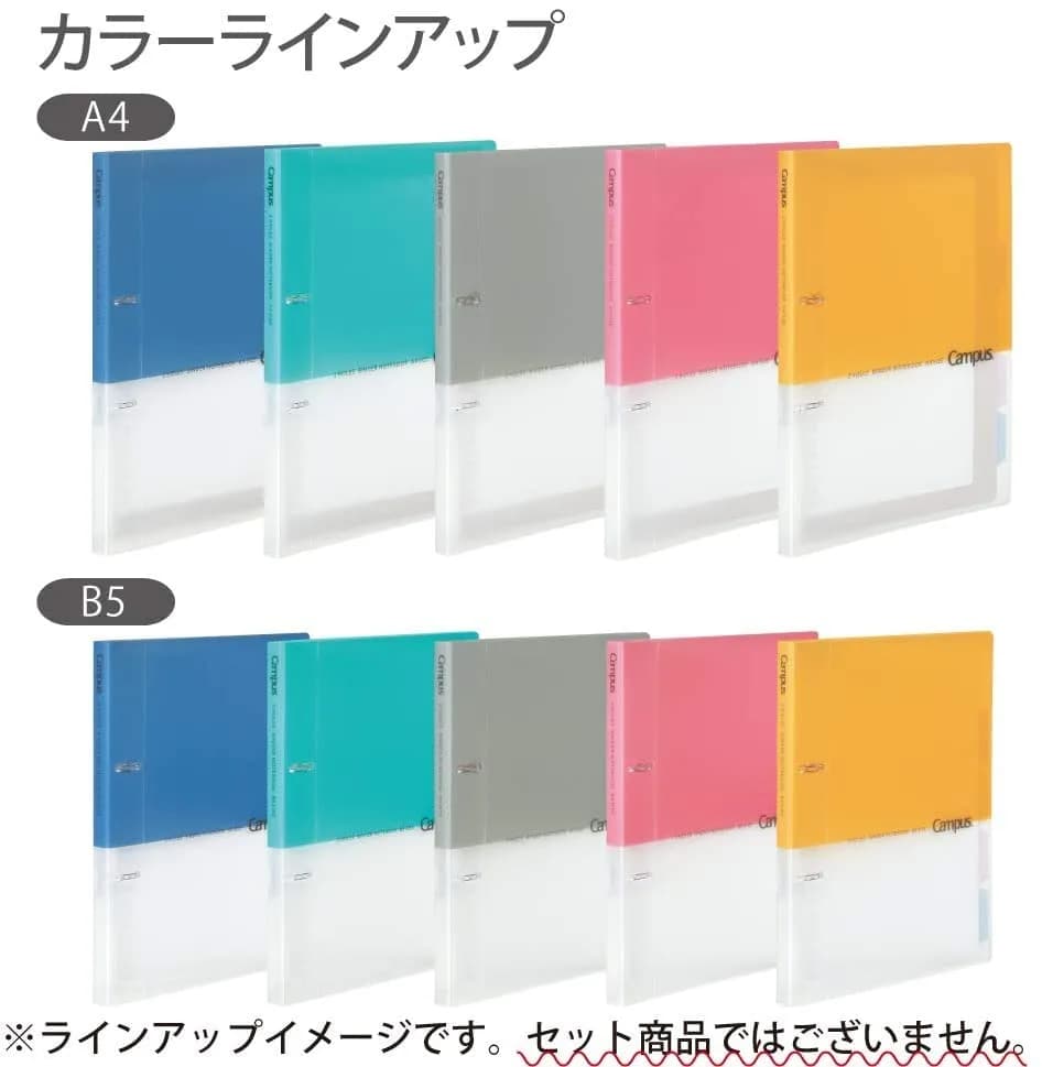 Kokuyo Campus 2-Ring Loose Leaf Binder B5 Pink | Stores 100 Sheets with Dividers thumbnail 7