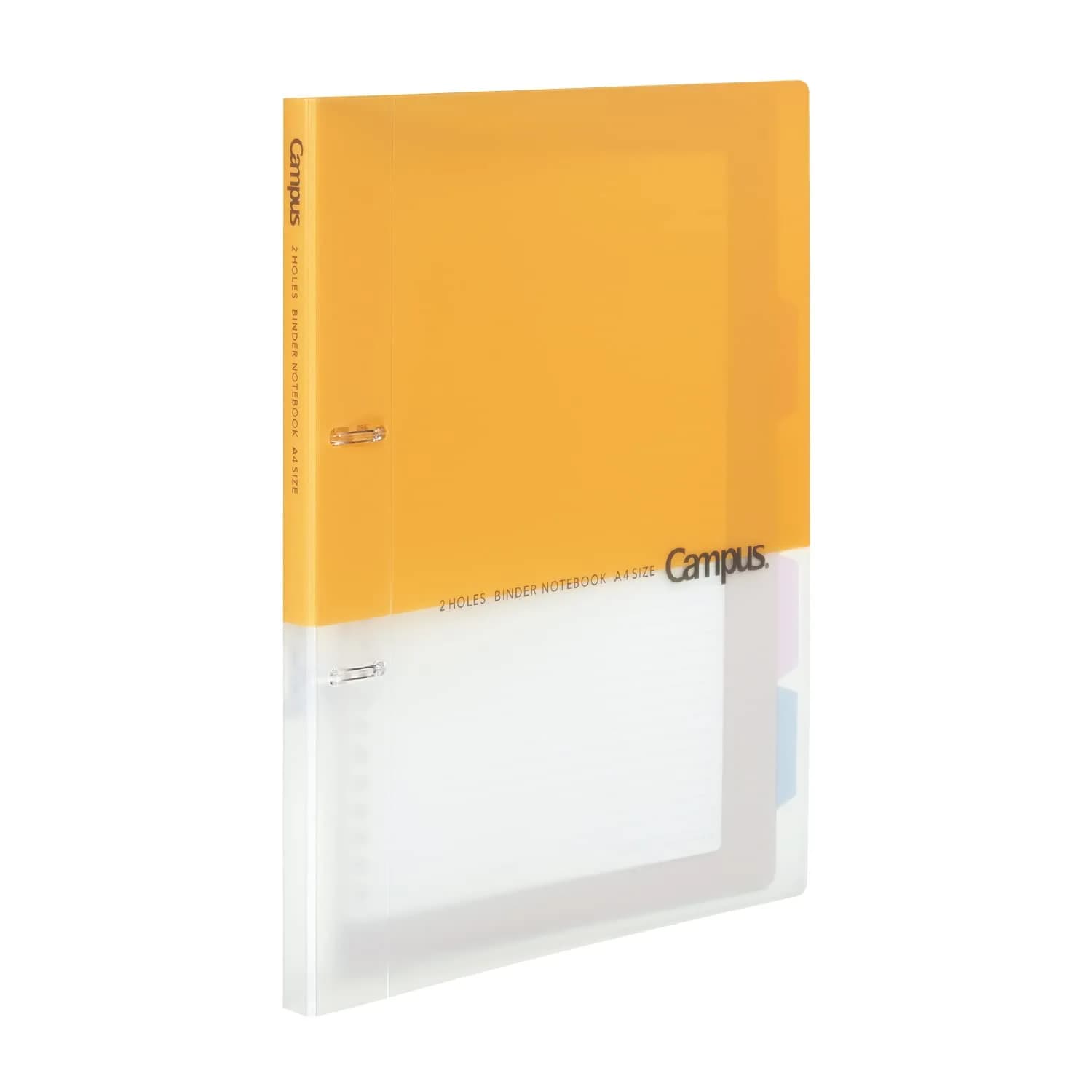 Kokuyo Campus 2-Ring Loose Leaf Binder B5 Pink | Stores 100 Sheets with Dividers — Yellow / A4