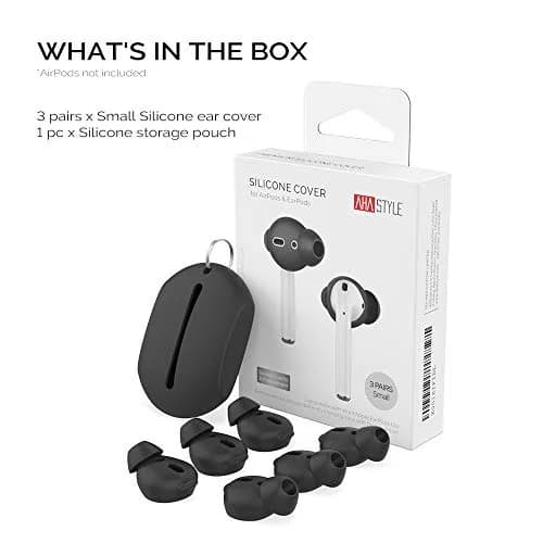 AHASTYLE AirPods Ear Tips Silicone Cover 3 Pairs Black | Noise Isolation & Comfort thumbnail 8