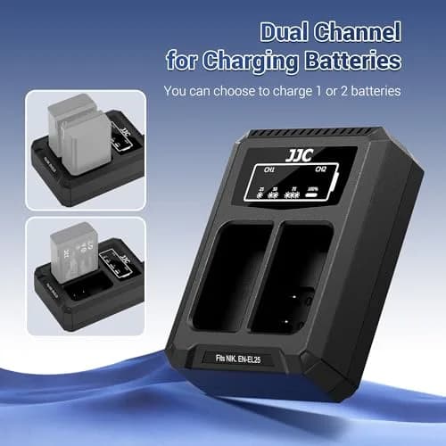 JJC NP-FW50 USB Battery Charger for Sony A6000 A6100 A6300 A6400 A7 A7II | Dual USB Charging, Overheat & Overcharge Protection thumbnail 3