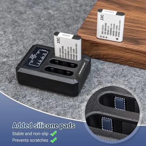 JJC Triple Slot USB Battery Charger for Sony NP-BX1 Batteries | Charges 3 Batteries Simultaneously thumbnail 7