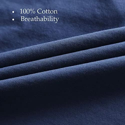 Zecmos Men's Royal Blue V Neck T-Shirt Slim Fit 100% Cotton | Muscle Fit Undershirt thumbnail 6
