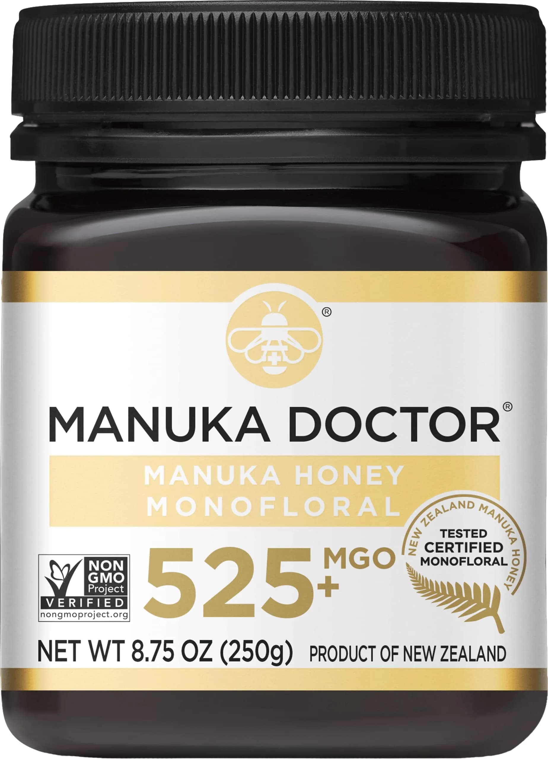 Manuka Doctor Raw Manuka Honey MGO 525+ | Natural Superfood, Traceable, 8.75 oz - main product image