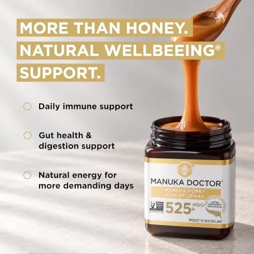 Manuka Doctor Raw Manuka Honey MGO 525+ | Natural Superfood, Traceable, 8.75 oz thumbnail 2