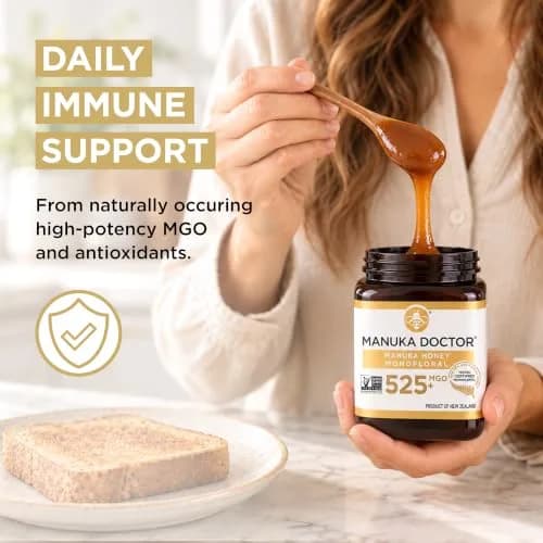 Manuka Doctor Raw Manuka Honey MGO 525+ | Natural Superfood, Traceable, 8.75 oz thumbnail 3