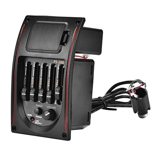 Dilwe Guitar Pickup EQ 5 Band Equalizer Digital Tuner for Acoustic Guitar | 5-Band Tone Control & LCD Backlight thumbnail 6