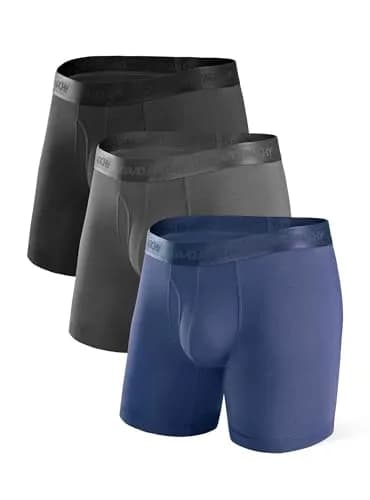 DAVID ARCHY Mens Modal Boxer Briefs Second Skin Trunks Underwear 3/4/7 Pack | Silky, Breathable Support for Daily Comfort thumbnail 1