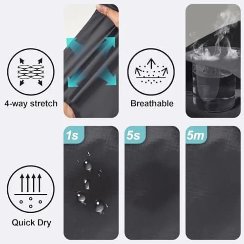 linlon Men's Quick Dry Convertible Hiking Pants with UPF 50+ Sun Protection, Grey, 30 (76 cm) | Lightweight & Breathable Cargo Trousers thumbnail 8