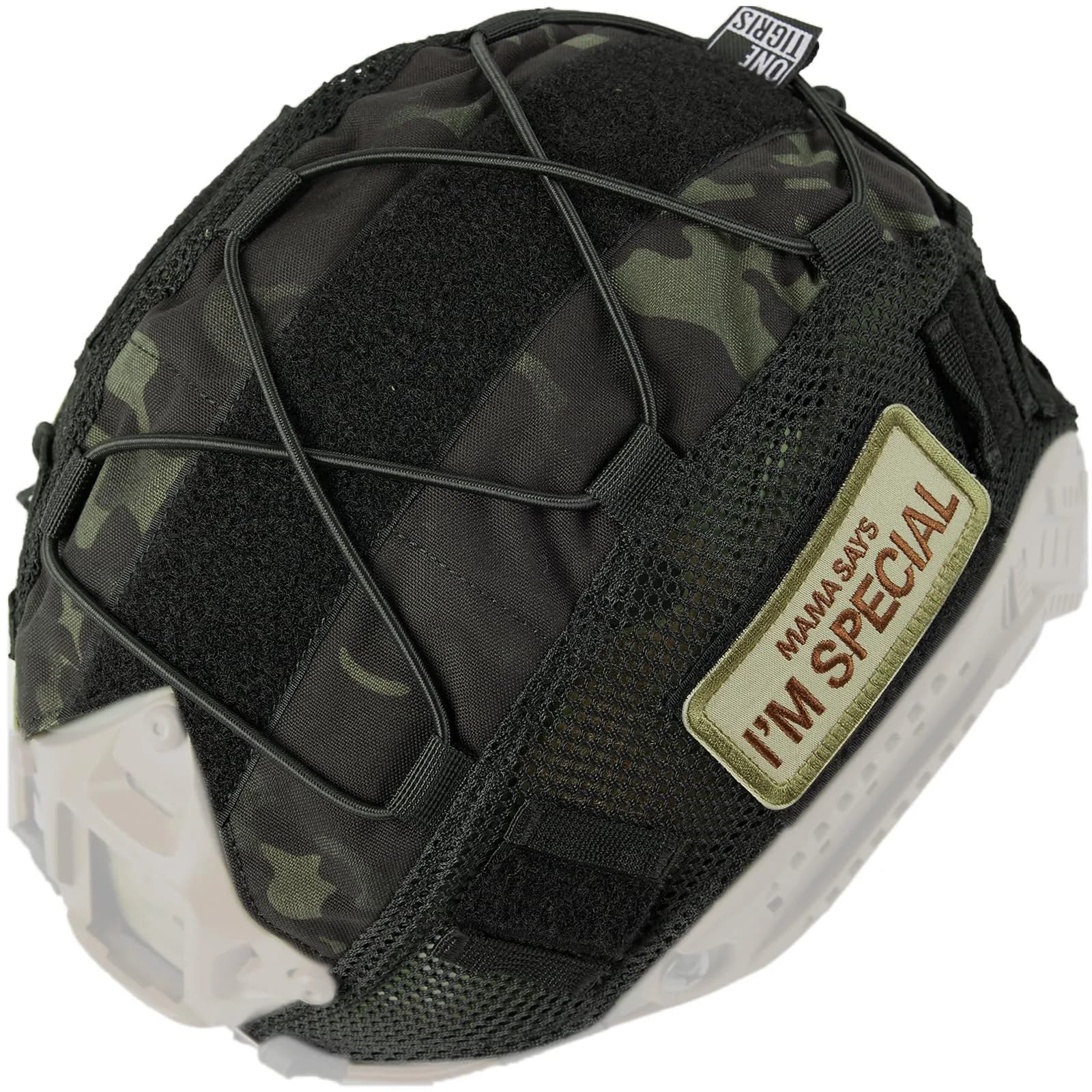 ONETIGRIS Helmet Cover, Tactical Fast Cover Cloth for PJ Helmet, Size M/L | Water-Resistant Cordura Nylon — Black