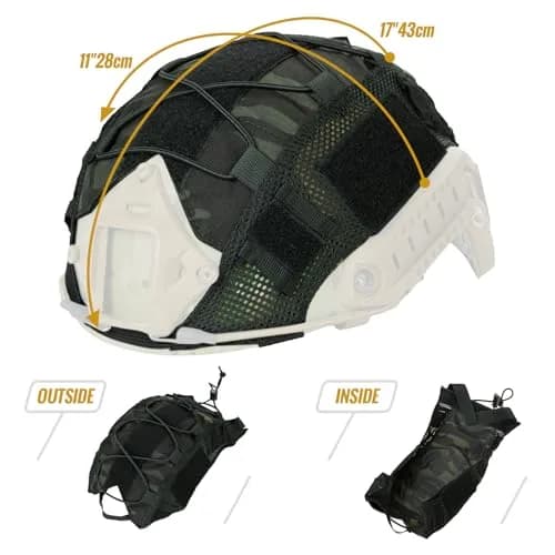 ONETIGRIS Helmet Cover, Tactical Fast Cover Cloth for PJ Helmet, Size M/L | Water-Resistant Cordura Nylon thumbnail 4