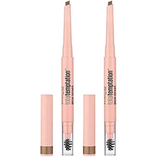Maybelline Total Temptation Eyebrow Definer Pencil, Blonde, 2 Count | Matte Finish for Defined Brows thumbnail 1
