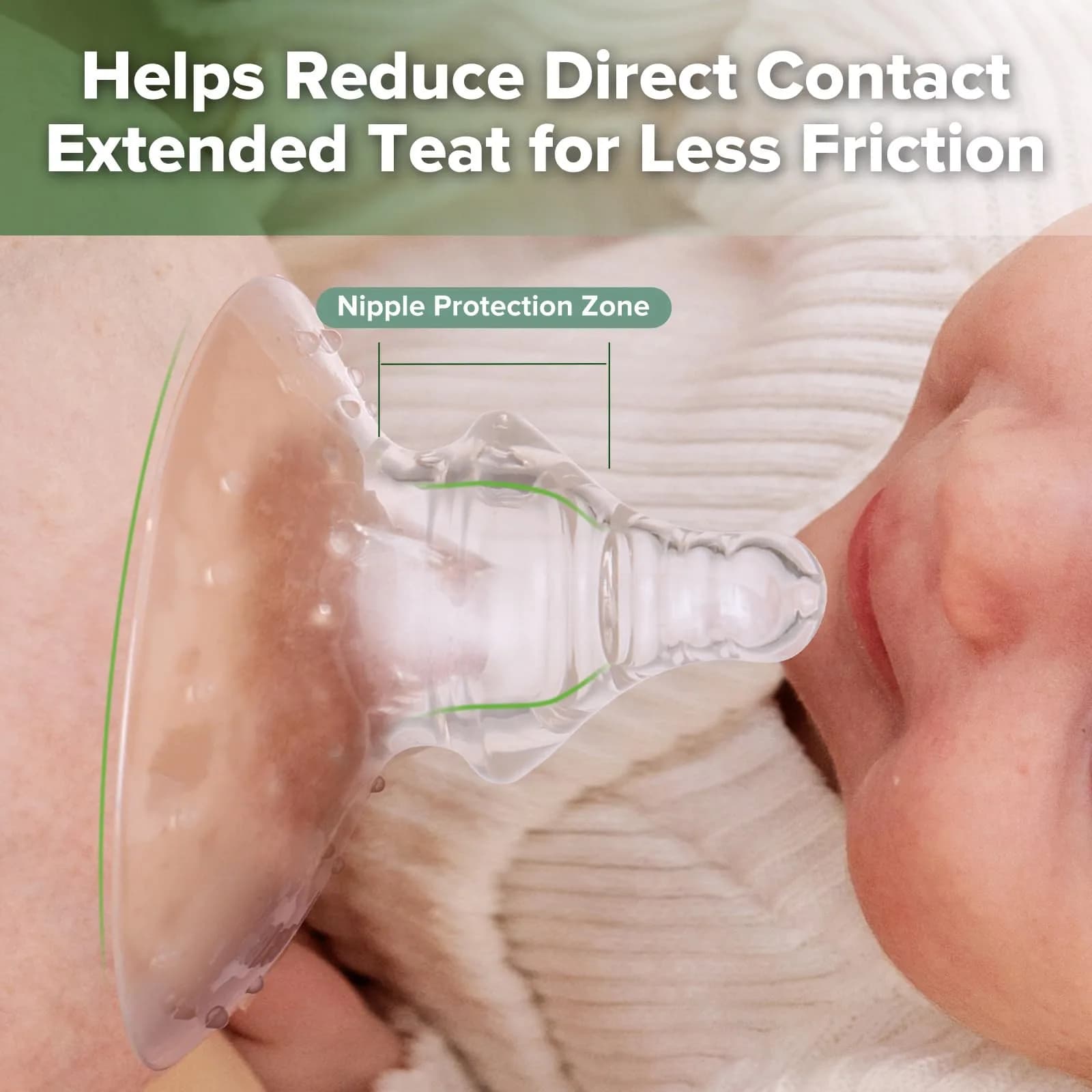 haakaa Silicone Nipple Shields for Breastfeeding (1 Count) | BPA-Free for Latch Difficulties & Sore Nipples thumbnail 2