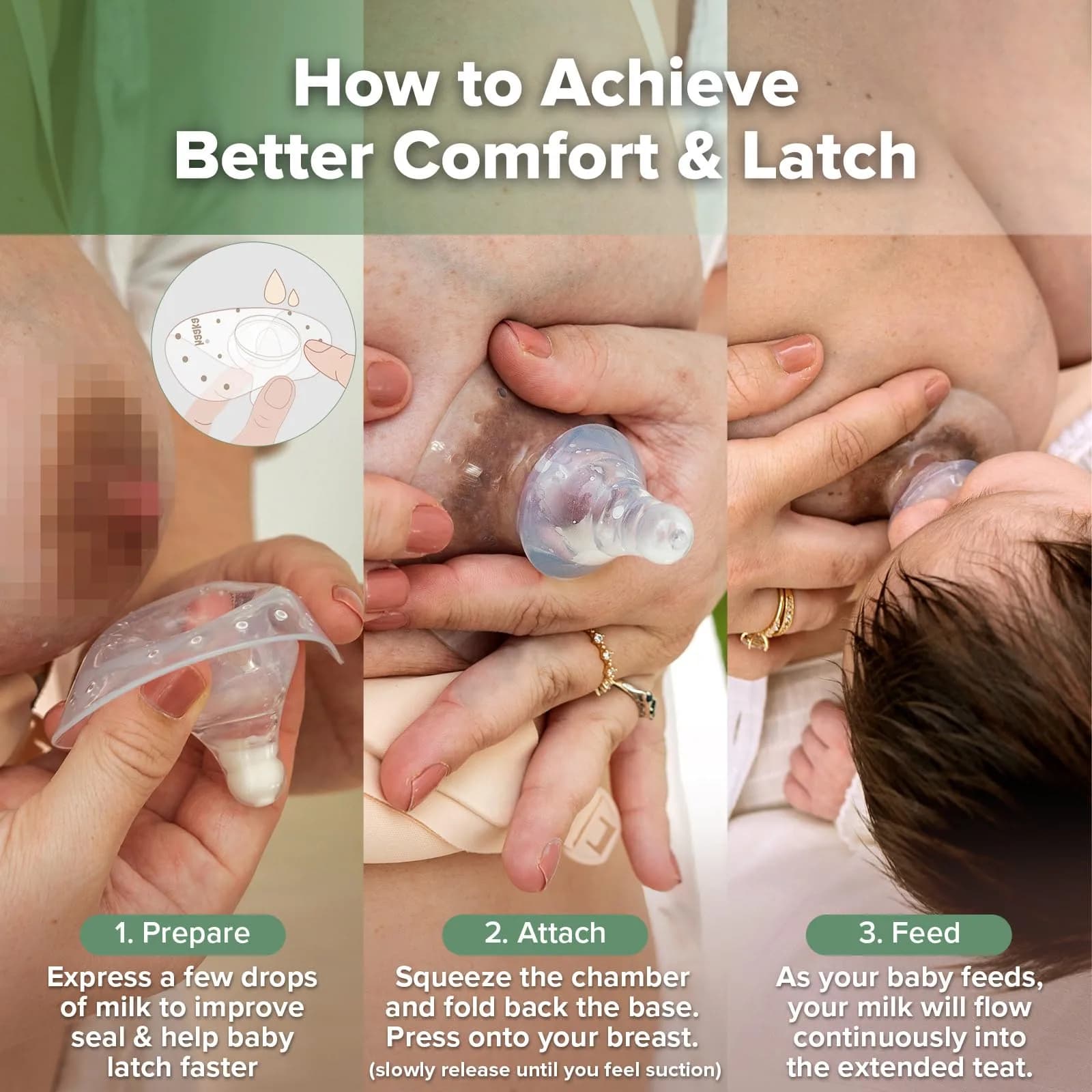 haakaa Silicone Nipple Shields for Breastfeeding (1 Count) | BPA-Free for Latch Difficulties & Sore Nipples thumbnail 6