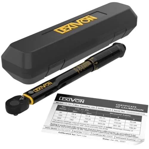 LEXIVON 1/4-Inch Drive Click Torque Wrench 27.3cm (10.75 inches) | Precision Calibrated for Automotive & Bicycle Use thumbnail 1
