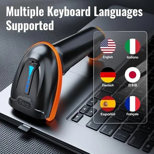 Tera Barcode Scanner with Battery Indicator: 2D Wireless, D5100 Orange | Long Battery Life & IP54 Dust Protection thumbnail 7