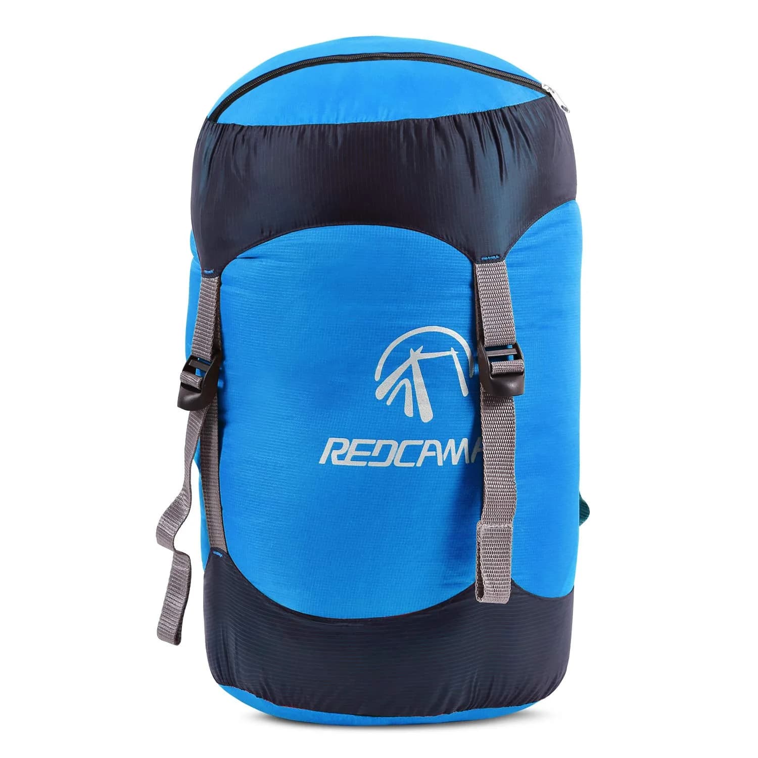 REDCAMP Nylon Compression Stuff Sack Large Orange | Lightweight Sleeping Bag Compression Sack for Backpacking, Hiking, Camping — Blue / Large