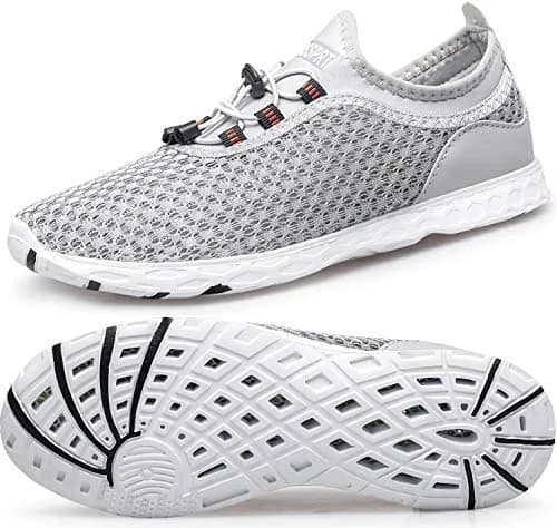 DOUSSPRT Men's Water Shoes Quick Dry for Beach Swim Pool Fishing Grey | Breathable Mesh & Quick Drying thumbnail 1