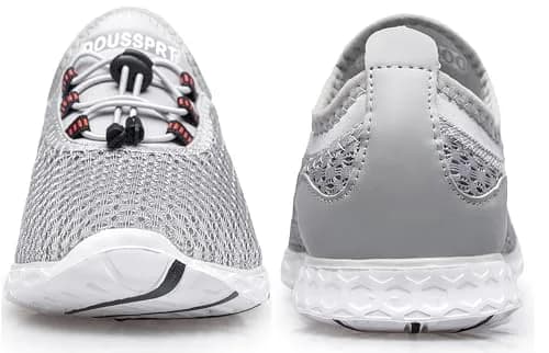 DOUSSPRT Men's Water Shoes Quick Dry for Beach Swim Pool Fishing Grey | Breathable Mesh & Quick Drying thumbnail 7
