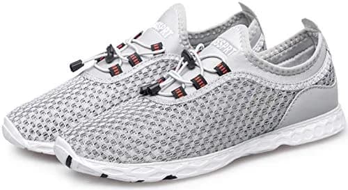 DOUSSPRT Men's Water Shoes Quick Dry for Beach Swim Pool Fishing Grey | Breathable Mesh & Quick Drying thumbnail 9