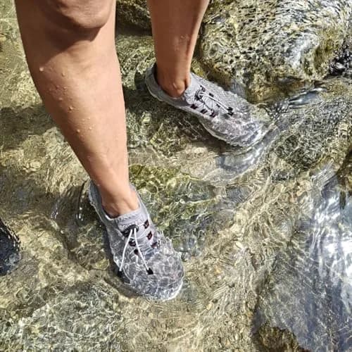DOUSSPRT Men's Water Shoes Quick Dry for Beach Swim Pool Fishing Grey | Breathable Mesh & Quick Drying thumbnail 2