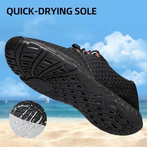 DOUSSPRT Men's Water Shoes Quick Dry for Beach Swim Pool Fishing | Breathable Mesh & Open Sole (110c) thumbnail 4