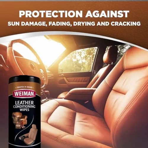 Weiman Leather Cleaner & Conditioner Wipes 2-Pack (30 Wipes Each) | UV Protection for Auto & Furniture thumbnail 4