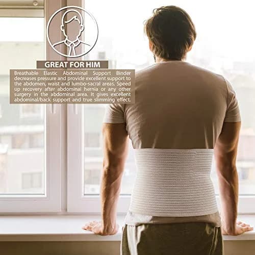 ORTONYX Abdominal Binder for Women & Men 26.7 cm (10.5") | Post-Surgical & Postpartum Support Wrap thumbnail 7