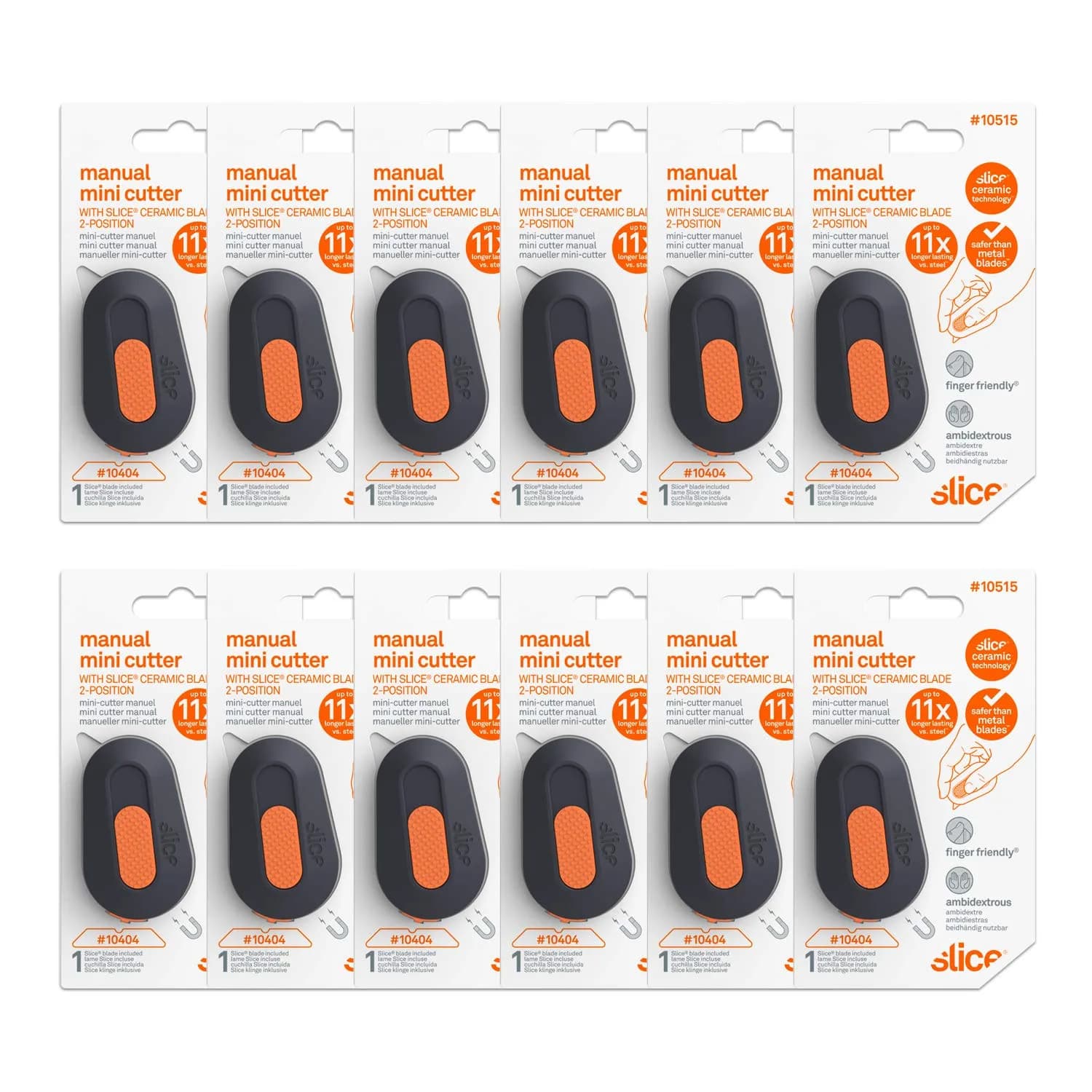 Slice Mini Box Cutter Manual Retracting 1.4cm (0.55in) Blade | Safe Ceramic Utility Knife for Packaging & Crafts — Blade Locks in