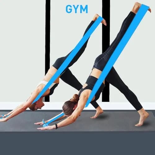 A AZURELIFE Resistance Bands Set - 3pc Long Latex-Free Exercise Bands for Therapy, Yoga, Pilates, Strength Training (5 ft x 6 in) thumbnail 8