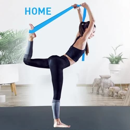 A AZURELIFE Resistance Bands Set - 3pc Long Latex-Free Exercise Bands for Therapy, Yoga, Pilates, Strength Training (5 ft x 6 in) thumbnail 9