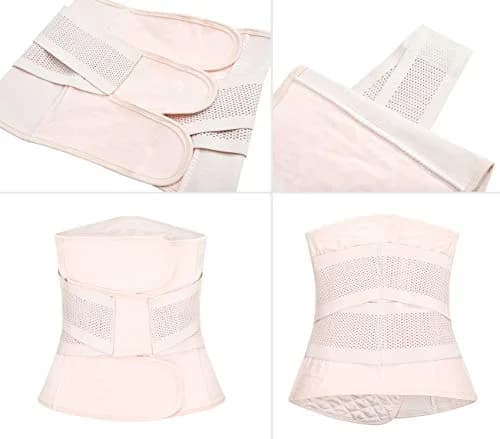 Gepoetry Postpartum C-Section Recovery Belt Belly Wrap with 3 Closures & 2 Support Belts, Pink (XS/S, 0.259 kg) thumbnail 7