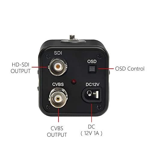 MOKOSE SDI Camera HD-SDI 2MP 1080P CCTV Security Camera with 5-50mm Manual Varifocal Lens | 126x44x44mm Metal Body thumbnail 3