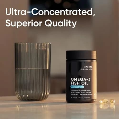Sports Research Omega-3 Fish Oil 1250mg 30 Count | Triple Strength EPA DHA for Heart Health thumbnail 6