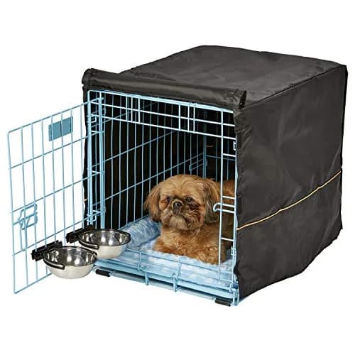MidWest Homes for Pets Blue Fashion iCrate Starter Kit, 24-inch Dog Crate Bundle for Small Dogs | All-in-One Puppy Care Set thumbnail 1
