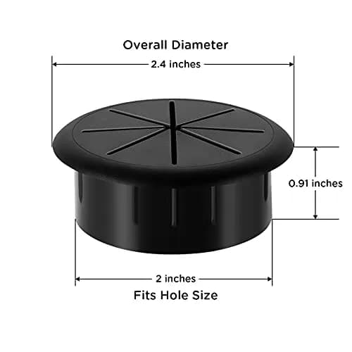 HYCC 10 Pack 2 Inch Flexible Desk Grommet | Cable Organizer for Office & Computer (120 chars) thumbnail 4