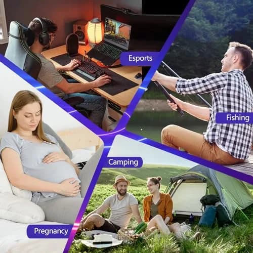 SUNFICON Air Cushion Inflatable Seat Pad 45.7cm x 40.6cm x 2.5cm (18" x 16" x 1") | Pressure Relief for Office Chairs & Wheelchairs thumbnail 8