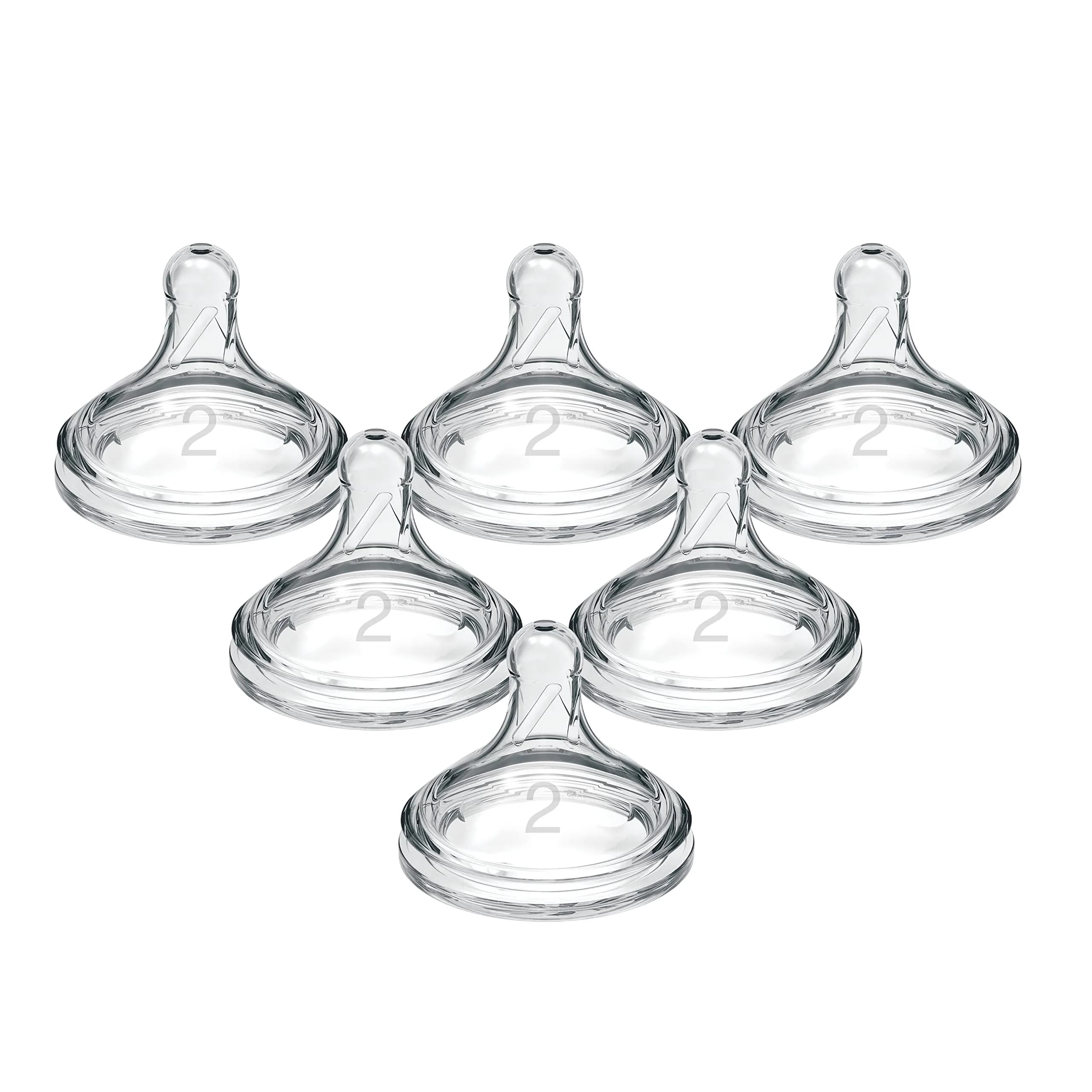Dr. Brown's Wide-Neck Level 2 Medium Flow Nipple, 3m+, 6-Pack | Clinically Proven Anti-Colic - main product image