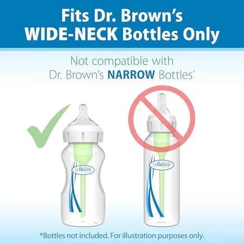Dr. Brown's Wide-Neck Level 2 Medium Flow Nipple, 3m+, 6-Pack | Clinically Proven Anti-Colic thumbnail 9
