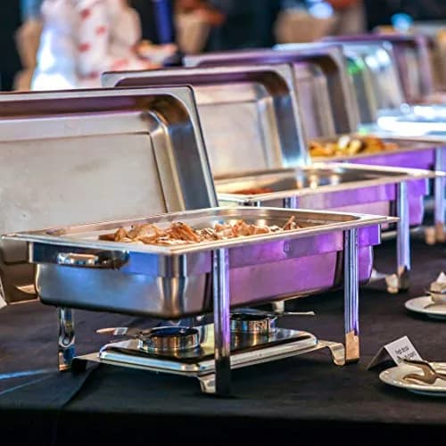 Tiger Chef 2-Pack 2.5-inch Deep Stainless Steel Chafer Pans | Commercial Grade NSF Certified thumbnail 4
