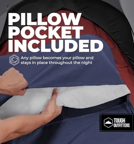 Tough Outdoors XL Sleeping Bag Liner 219.71cm (85") x 80.01cm (37") Polyester | Lightweight Travel Sleep Sack for Camping & Hotels thumbnail 5