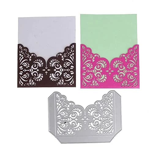 DIY Scrapbooking Artist Flourish Lace Pocket Cutting Dies 145x103mm | Creative Paper Craft Tool thumbnail 1