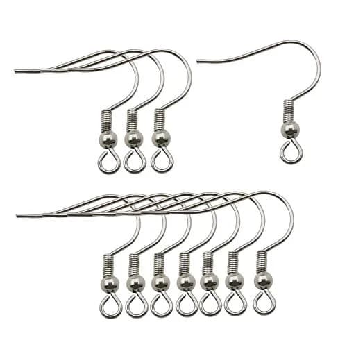 WOCRAFT 200pcs Stainless Steel Ball and Coil Earring Hooks Findings | 19mm (0.75 inch) thumbnail 1