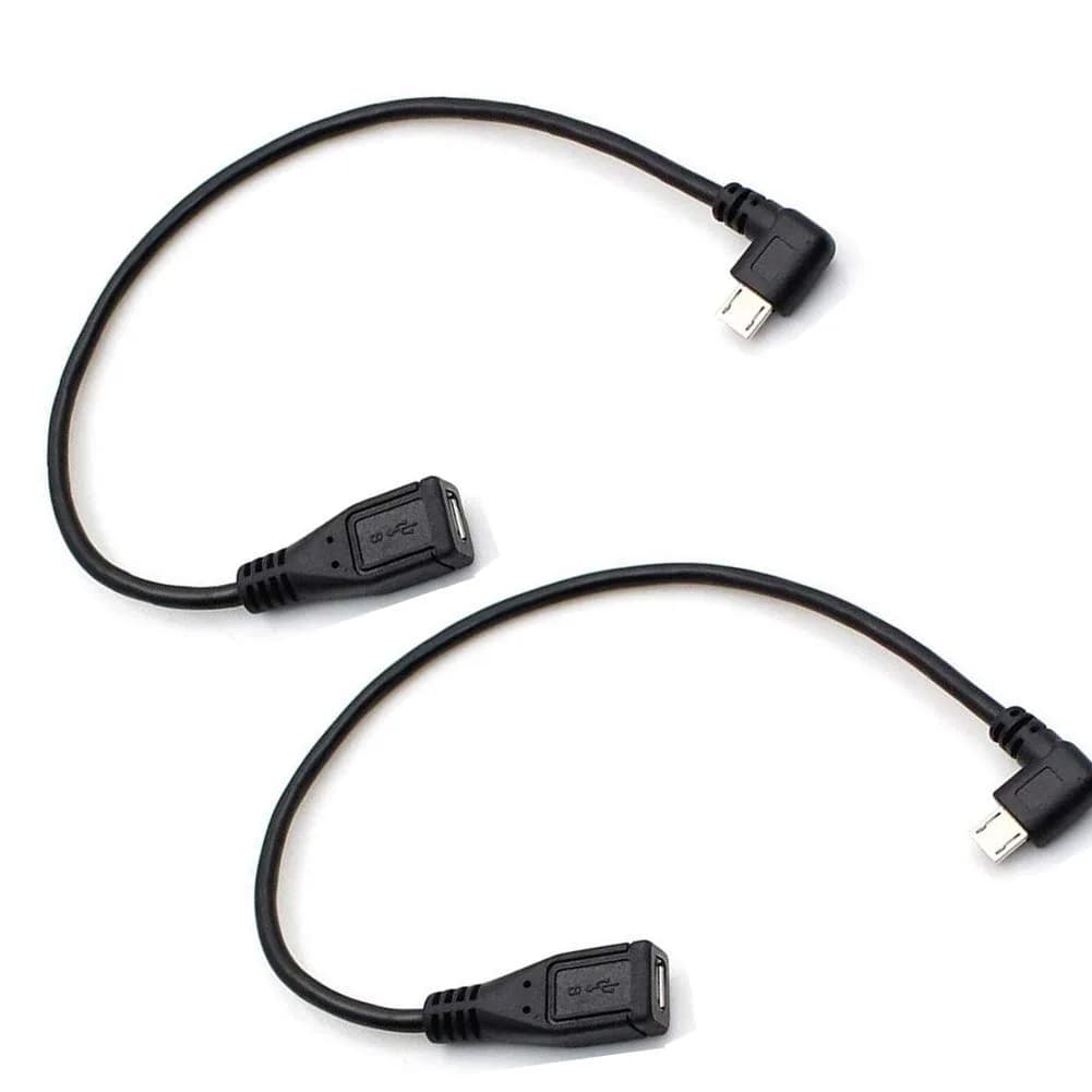 Adaptermvp 90 Degree Micro USB Extension Cable 10in | Fast Data & Charging