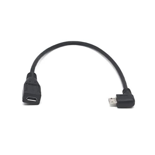 Adaptermvp 90 Degree Micro USB Extension Cable 10in | Fast Data & Charging thumbnail 2