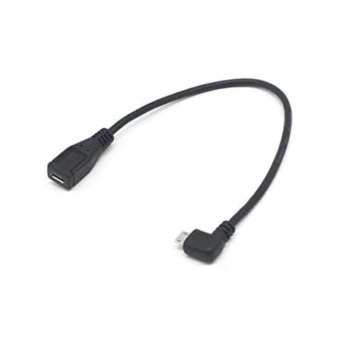 Adaptermvp 90 Degree Micro USB Extension Cable 10in | Fast Data & Charging thumbnail 3