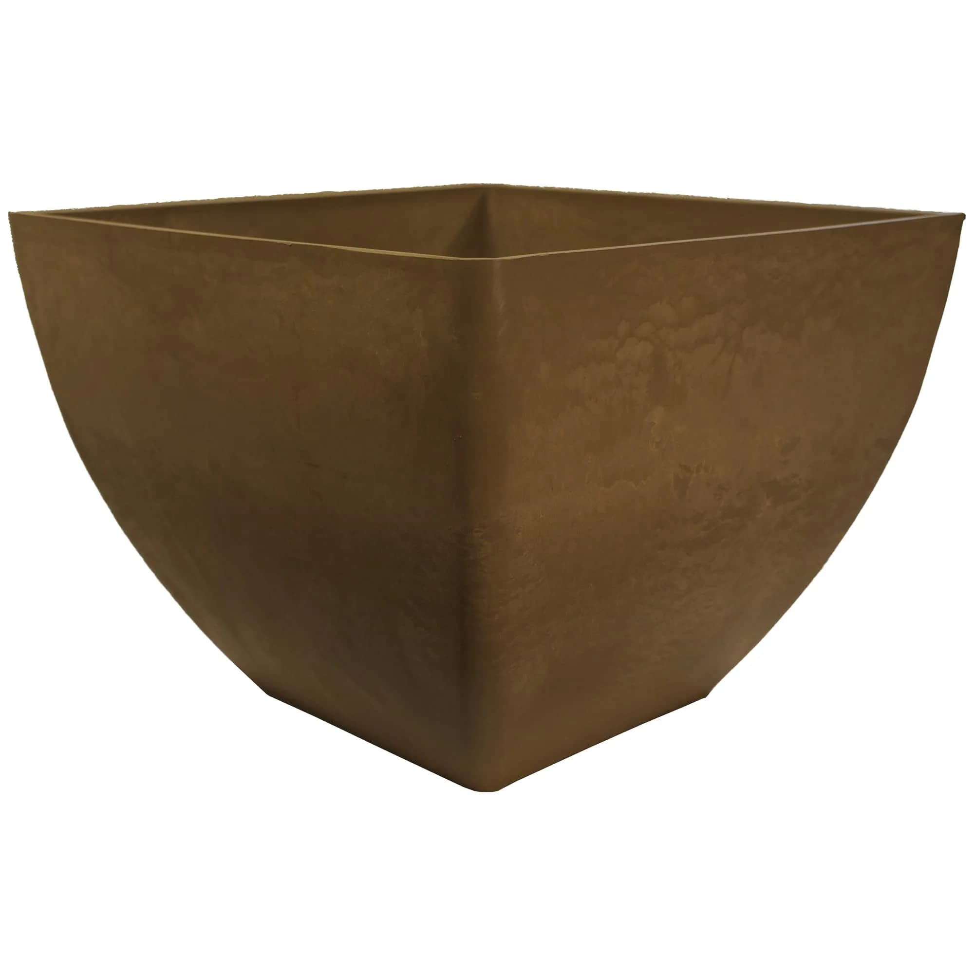 RTS Home Accents 20" Square Garden Planter for Indoor or Outdoor Gardening, Oak - Durable, Weather-Resistant Planter for Contemporary Spaces - main product image